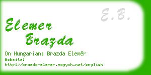 elemer brazda business card