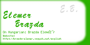 elemer brazda business card